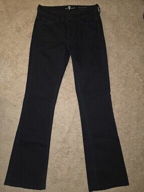 7 For All Mankind High Waist Bootcut Jeans Womens 27x30 Blue Dark Wash Denim